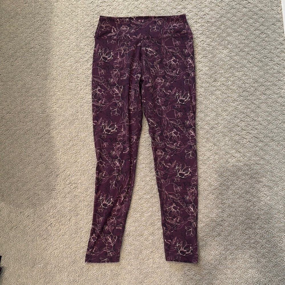 Storia Purple Floral Leggings